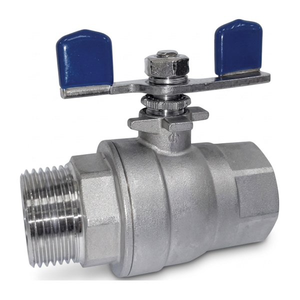 GT Comis ART. 1005 Valvola a Sfera Maniglia a Farfalla in Acciaio INOX Aisi 316 M/F - G.T. COMIS - Immagine 3